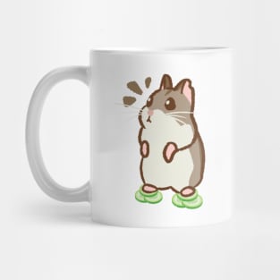 Cute Hamster Standing at the top of the cucumber Mug